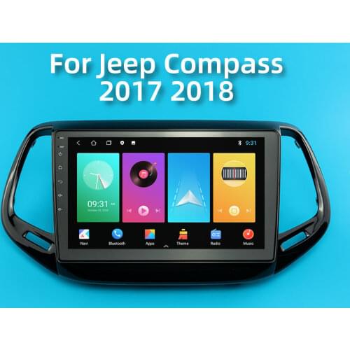For JEEP Compass 2017 2018 2.5D 10.1 Inch Screen Android Car Stereo Gps Navigation Radio Bluetooth Car Multimedia Video Player