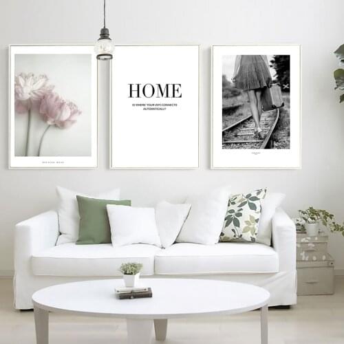 Black White Photographs Nordic Poster Flower Canvas Painting Stockholm Wall Art Pictures For Living Room Modern Decorative Prins