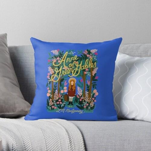 Anne of Green Gables Throw Pillow Cushion Cover Polyester throw pillows case on sofa home living room car seat decor 45x45cm