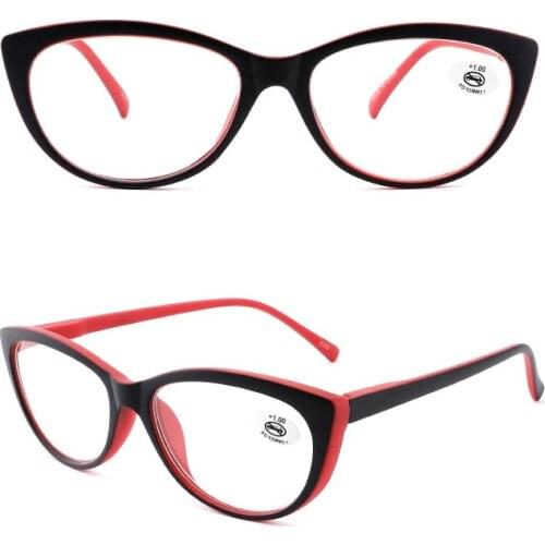 Eso Vision Cat Eye Reading Glasses for woman Anti Blue Len womens Readers for sale with pouch and cleaning cloth Big frame