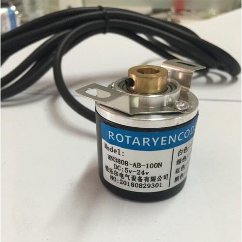 RLE3808-AB-100N brand new industrial hollow shaft encoder 1000 pulse 600.400.100 AB phase NPN (8-24v), PNP (5-24v) single chip 5