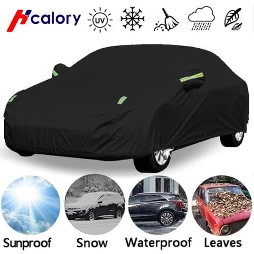 New 210T Car Cover Sunshade Protection Outdoor Car Covers Waterproof Dustproof Sun Shade Anti-UV Auto Accessories for Sedan SUV