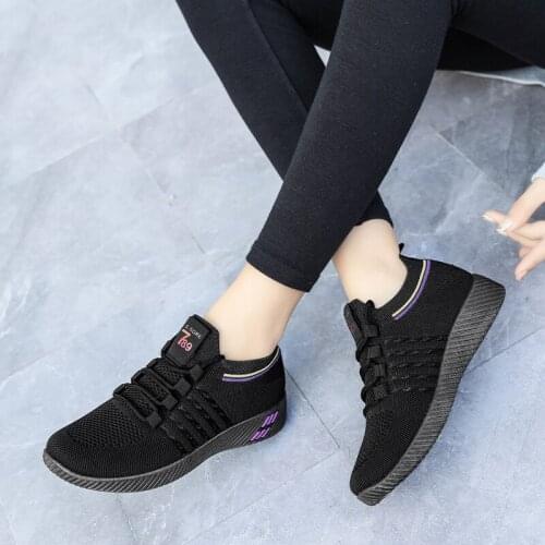 Zapatillas Mujer Cheap Women Sneakers Air Sole Athletic Running Shoes Lace-up Breathable Jogging Shoes Leisure Outdoor Sneakers