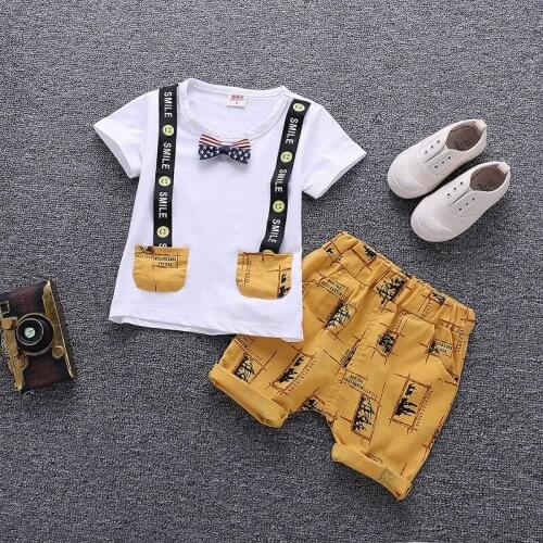 Baby Boy Summer Clothes Fashion Trends O-neck Short Sleeved T-shirts + Shorts Infant Outfit Kids Bebes Jogging Suits Tracksuits