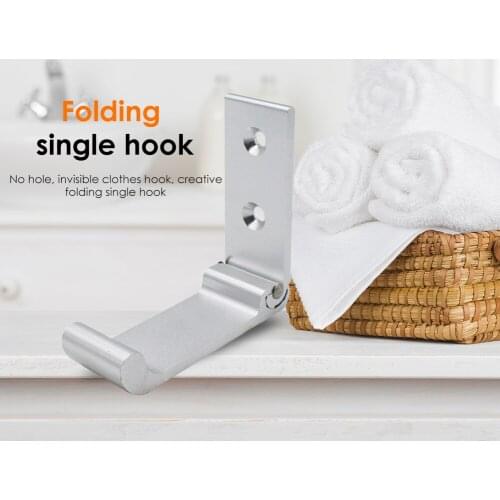 Wall Coat Hook Hook Foldable Hat Clothes Aluminum Wall Mount Headphones Holder for Household Clothing Portable Parts