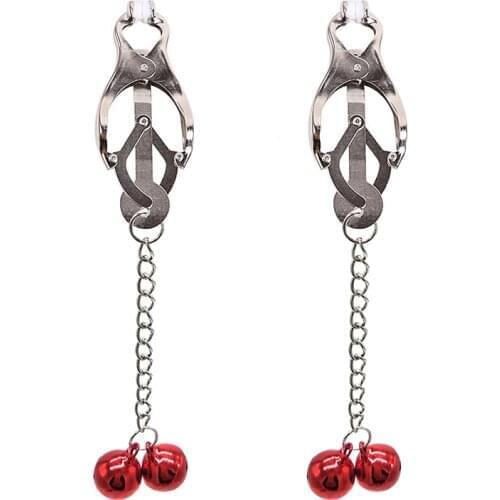 Nipple Clamps Breast Clip Clitoral Stimulator with Decor Sex Slave Toys Adult Game