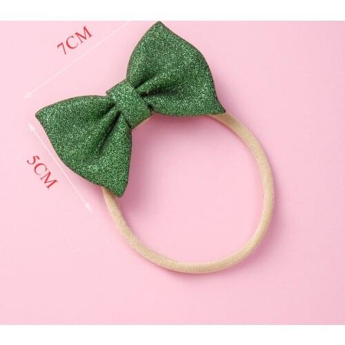 Sequin Bows Baby Headband Elastic Nylon Headbands For Girls Kids Photography Props Baby Girls Cute Headwear Baby Birthday Gift