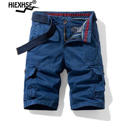 Men Military Cargo Shorts Brand Army Camouflage Shorts Men Cotton Loose Work Casual Short Wrinkle Pocket Overalls Cargo Trousers