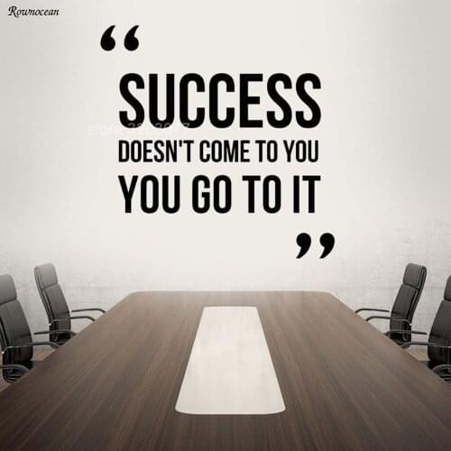 Creative Interior Decor Vinyl Art Wall Decals Motivational Quote Success Office Inspire Stickers Self Adhesive Murals H527