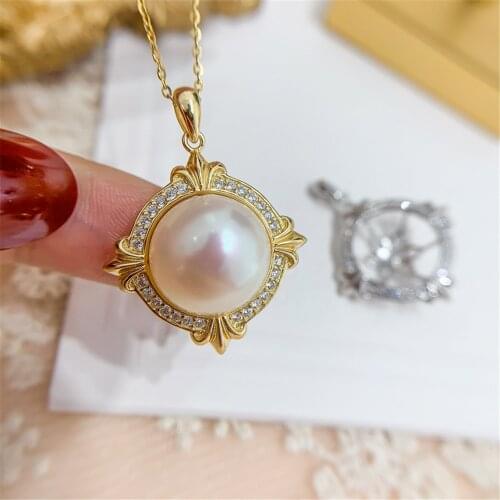 S925 Sterling Silver Screw Eye Pin Bail Top Drilled Beads End Cap For DIY Pearl Charm Pendant Connectors Jewelry Making