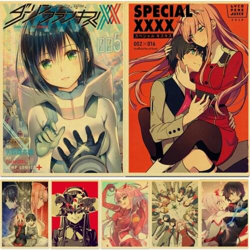 WTQ DARLING In The FRANXX Canvas Painting Retro Posters Japanese Anime Posters Wall Decor Wall Art Picture Room Decor Home Decor