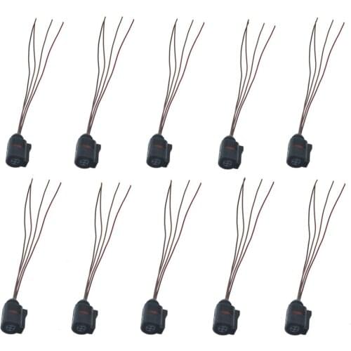10 Pcs 4B0973712 4-Pin Coolant Temperature Sensor Plugs For A3 A4 TT Volkswagen Jetta Golf Passat CC Polo Car Beetle 4B0 973 712