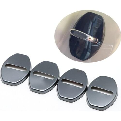 For Audi RS 3 4 5 6 7 Q3 RS3 RS3 RS5 RS6 RS7 RSQ3 12'-19 Car Styling Stainless Steel Door Lock Buckle Protective Cover Auto Case