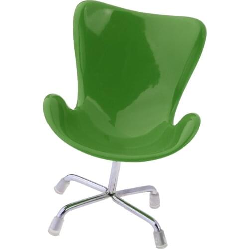 1:6 Scale Office Chair, Dollhouse Furniture Miniatures, for 12inch Action Figures, Ball Jointed Doll Accessories –Green