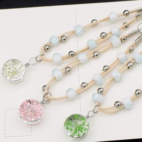 1pc Creative Flower Decor Bracelet Adjustable Transparent Bead Bracelet Charm Bracelet Jewelry Accessories For Women