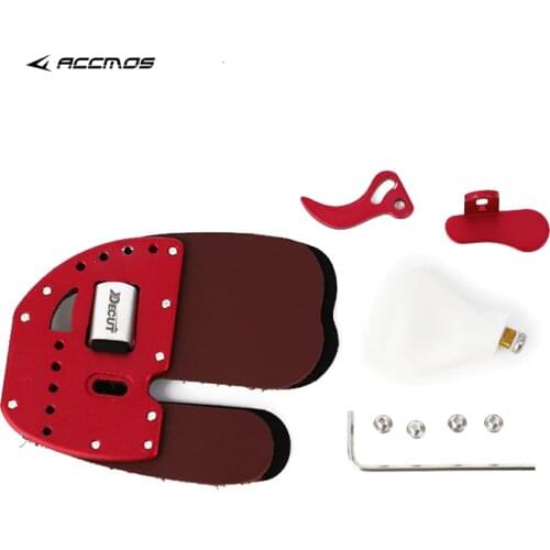1pcs DECUT Archery Finger Tab RUGB Left and Right Hand Archery Finger Guard Protection Pad Glove Tab for Bow Finger Protector