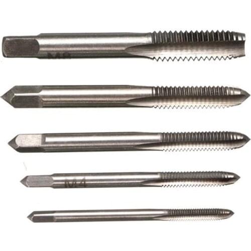 5PCS HSS M3 M4 M5 M6 M8 Machine Hand Screw Thread Metric Plug Tap Drill Set 100% Brand New And High Quality