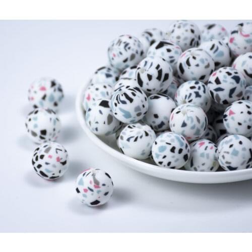 Teeny Teeth 20 PCS Black Cute Little Heart Beads Silicone Hearts BPA Free Teething Bead For Baby Teething Toys Jewelry Supplies