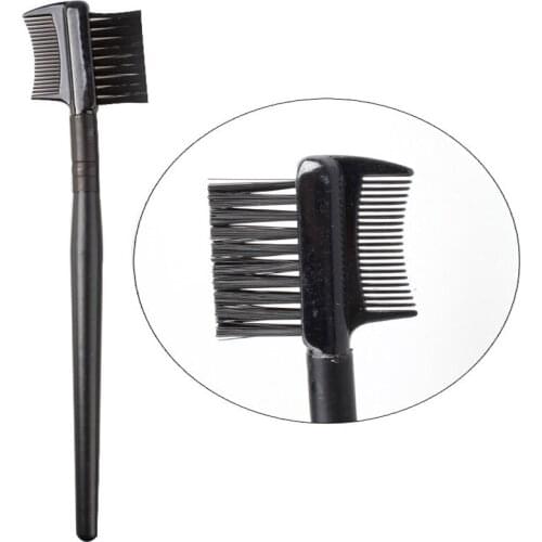500pcs/ lot Fast Shipping Eyelash Brush Long Rod Wooden Handle Dual Purpose Eyelash Comb
