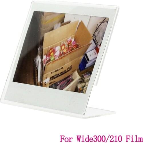 2 Pieces L- Shaped Acrylic Simple Photo Frame for Fujifilm Instax Wide Films (Wide 210/300 )