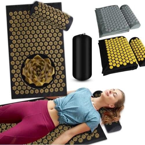 Pranamat Kuznetsovs applicator Acupressure Yoga Cushion Sensi Massage Body Mat With Needle Foot Massager Pillow Fitness Pilates