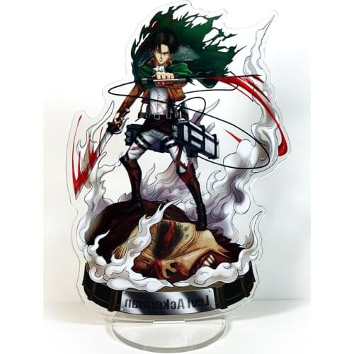Attack on Titan Shingeki no Kyojin Levi Rivaille fighting with Kemono no kyojin acrylic stand figure model cake topper