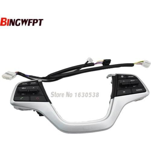 Car Bluetooth Button Control Volume Channel Phone Cruise Control Steering Wheel Buttons Switch For Hyundai Elantra 1.6L