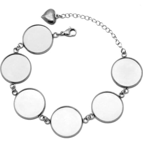 2pcs 12/14/16/20mm Stainless Steel Bracelet Blank Diy Jeweley Lobster Clasp Handmade Chains For Gem Glass Cabochons Beads long