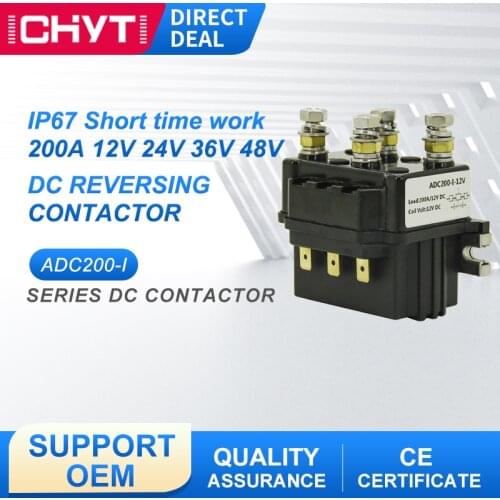 DC contactor of electric winch forward and reverse transfer contactor 12V, 24V, 36V, 200A
