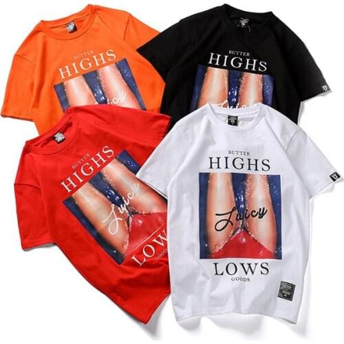 Hot Hip Hop Street Fashion Harajuku Bf Wind Mens T-shirt Spoof Printed Loose Short-sleeved T-shirt Unisex Couples Teen T-shirt