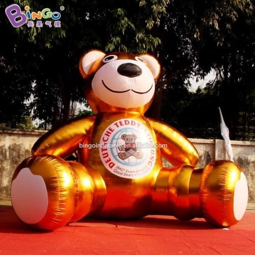 Customized 5X4 meters giant inflatable golden bear / inflatable bear mascot for decoration toys
