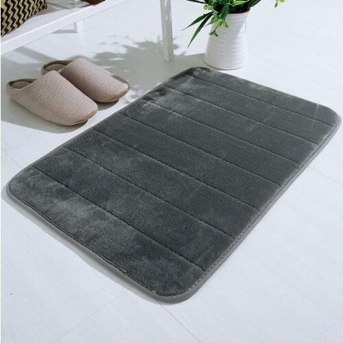 40*60cm Bath Mat Bathroom Carpet Water Absorption Rug Shaggy Memory Foam Bathroom Mat kitchen Floor tapis salle de bain New
