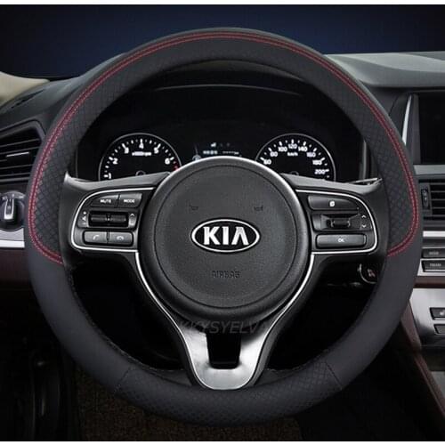 For Kia Picanto Morning Car Steering Wheel Cover Leather Funda Volante High Quality Auto Accessories Interior