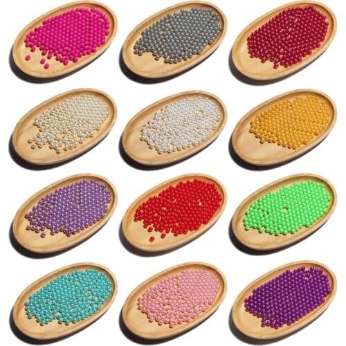 2000PCS 8mm Super ShAiny NO HOLE DIY Imitation Garment Beads Ornaments Round ABS loose Pearl Beads for Fashion Hair Acceessories