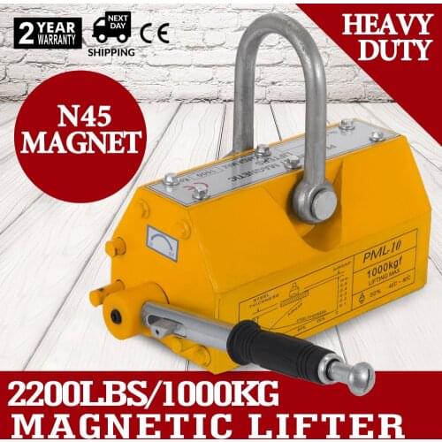 1000KG permanent magnet lifter magnetic lifting hoist hand winch manual portable