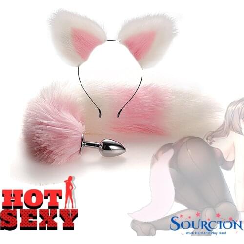 4 Colors Sexy Fox Metal Butt Plug Tail Set With Hairpin Kit Anal Butplug Tail Prostate Massager Butt Plug For Couple Cosplay