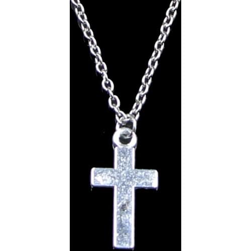 Fashion 24*13mm Double Sided Cross Pendant Necklace Link Chain For Female Choker Necklace Creative Jewelry party Gift
