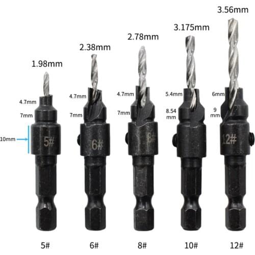 Swagging Tool Drill Bit Set Snappy Tools Quick-Change Countersink Drill Bit Set GQ