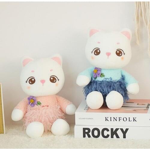 2021 New Plush Doll Cartoon Pillow Soft Birthday Gift PP Cotton Plush Cat Shape Doll Toy Nice Gift for Children