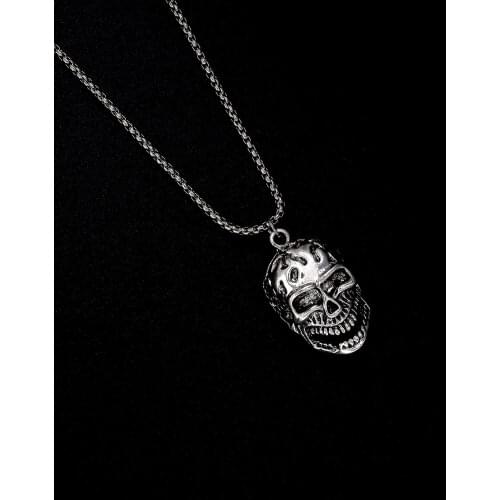 Necklace Jewelry Popular Hip Hop Skull Pendant Necklace Womens Fashion Long Mens Fashion Necklaces