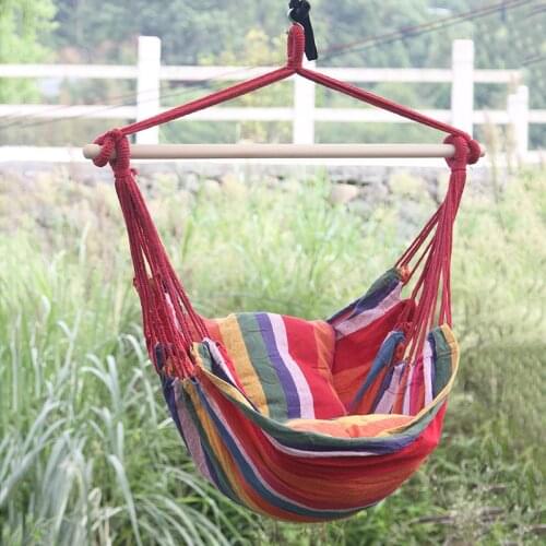 Portable Leisure Canvas Hanging Chair Student Dormitory Swing Hammock Indoor Outdoor Children Leisure Chair with 2 Pillows