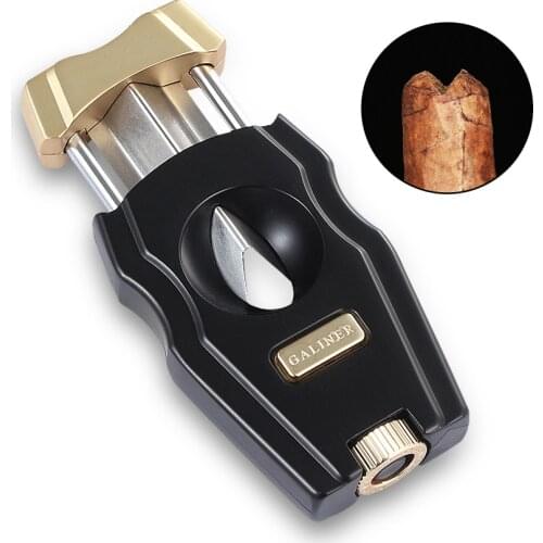 GALINER Portable Cigar Cutter V Cut Brand New Stainless Steel Metal Classic Cigar Cutter Pocket Cigar Accessory With Gift Box