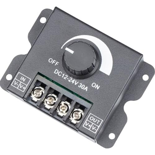 LED Dimmer Adjustable Brightness Lamp Bulb Strip Driver Single Color Light Power Supply Controller 30A DC 12V 24V 360W