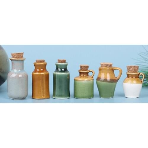 1:12 Dollhouse Miniature Ceramics Jar Seasoning Jar Kitchen Toy Home Decor