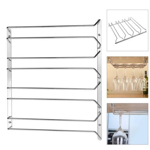 1 2 3 4 row Fashion Bar Home Goblet coffee Wine Glass Hanger Holder Hanging Rack Shelf Hold warehouse shelves For Wine Glasses
