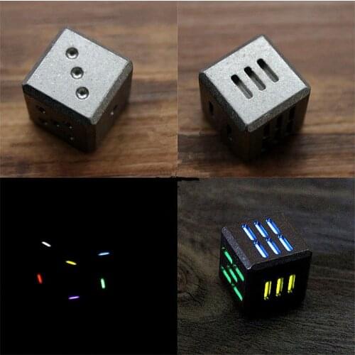 1PC Tritium Tube TC4 Titanium Alloy EDC Transport Dice Can Be Red Wine Play Good Product EDC Multi Tools