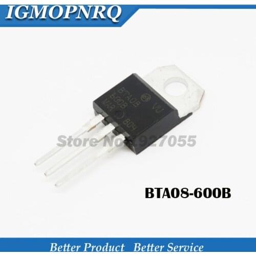 10PCS BTA08-600B BTA08-600 TO-220 TO-220 BTA08 Three-terminal two-way thyristor 600 v8a thyristor new