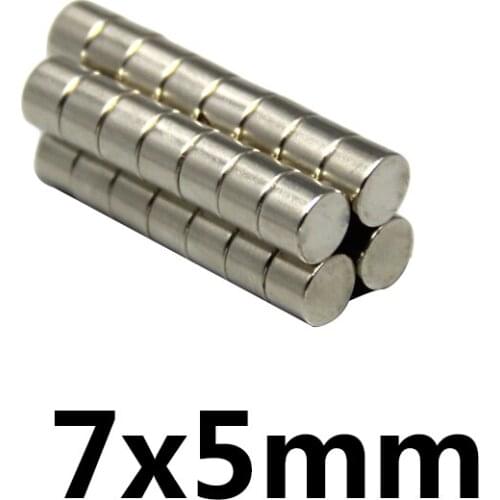 100/300/500pcs Magnets 7mmx5mm N35 circular Neodymium Magnet Dia 7*5mm Permanent NdFeB Magnet Disc magnet 7x5mm