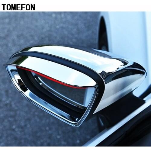 For Chevrolet Cruze 2017 2018 Side Door Rear View Mirror Cover Styling Sun Rain Guard Visor ABS Chrome Shade Shields Panel 2pcs