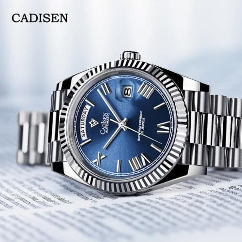 2021 CADISEN DESIGN Tourbillon Mens Watches Mechanical Watch For Men Automatic Wristwatches Top Luxury MIYOTA 8285 Reloj Hombre